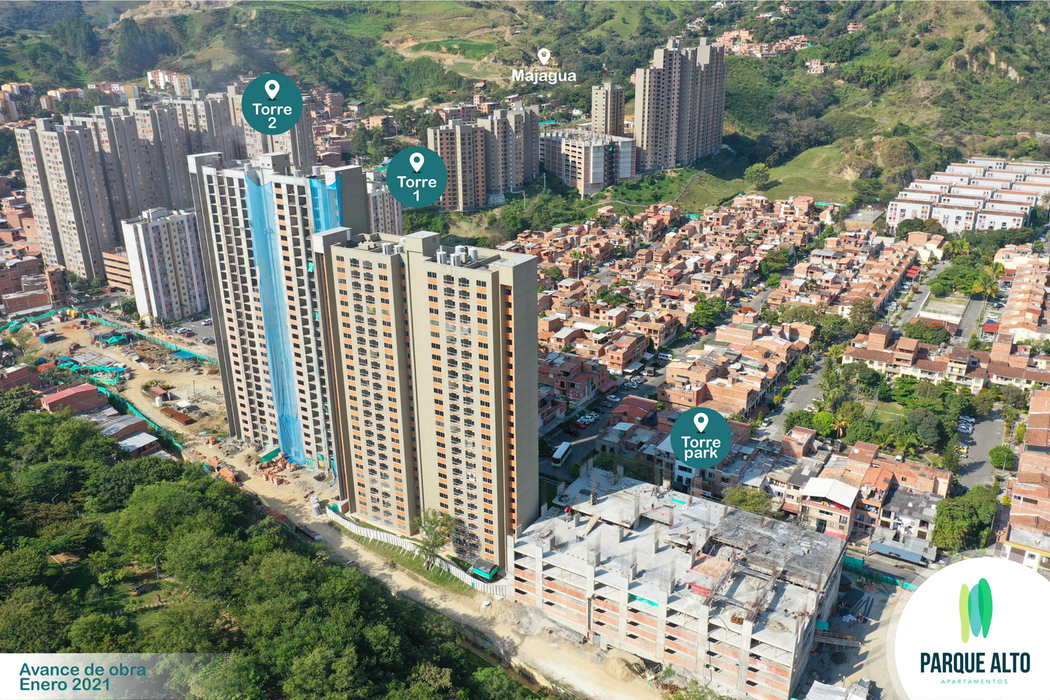 Avance de obra Parque Alto - Parque Alto, Viviendas, Apartamentos o Casas de Interés Social en Bello