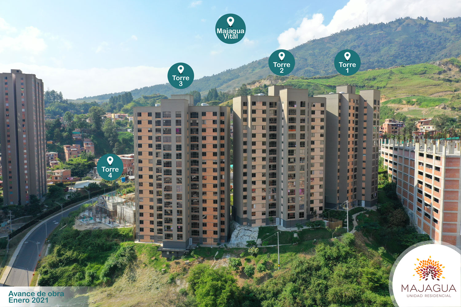 Avance de obra Majagua - Majagua, Venta de Apartamentos y Apartaestudios en Bello, Antioquia