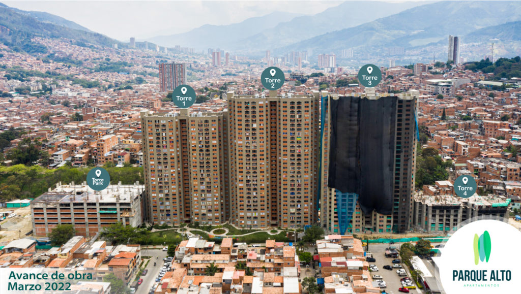 Avance de obra – Parque Alto – Venta de apartamentos en Bello, Antioquia